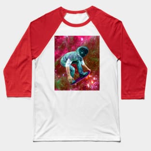 Space Skateboarder Baseball T-Shirt